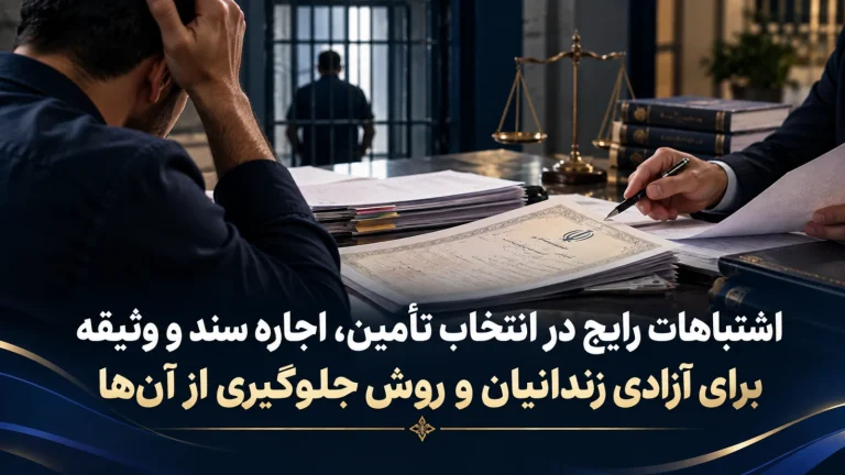 اشتباهات رایج در انتخاب تأمین، اجاره سند و وثیقه برای آزادی زندانیان و روش جلوگیری از آن‌ها