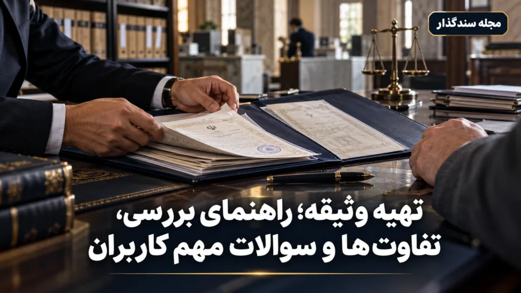 تهیه وثیقه؛ راهنمای بررسی، تفاوت‌ها و سوالات مهم کاربران