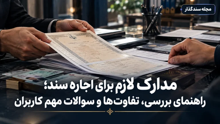 مدارک لازم برای اجاره سند؛ راهنمای بررسی، تفاوت‌ها و سوالات مهم کاربران