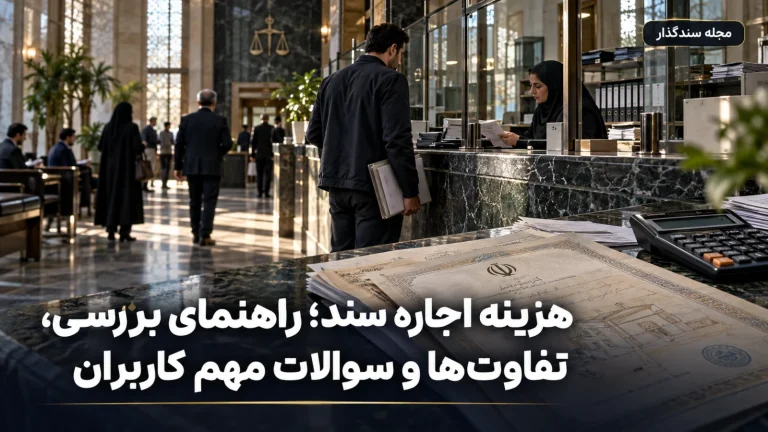 هزینه اجاره سند؛ راهنمای بررسی، تفاوت‌ها و سوالات مهم کاربران